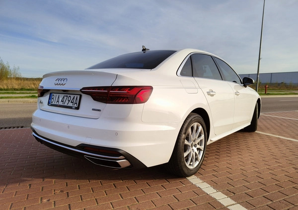 Audi A4 cena 127500 przebieg: 34500, rok produkcji 2021 z Białystok małe 92